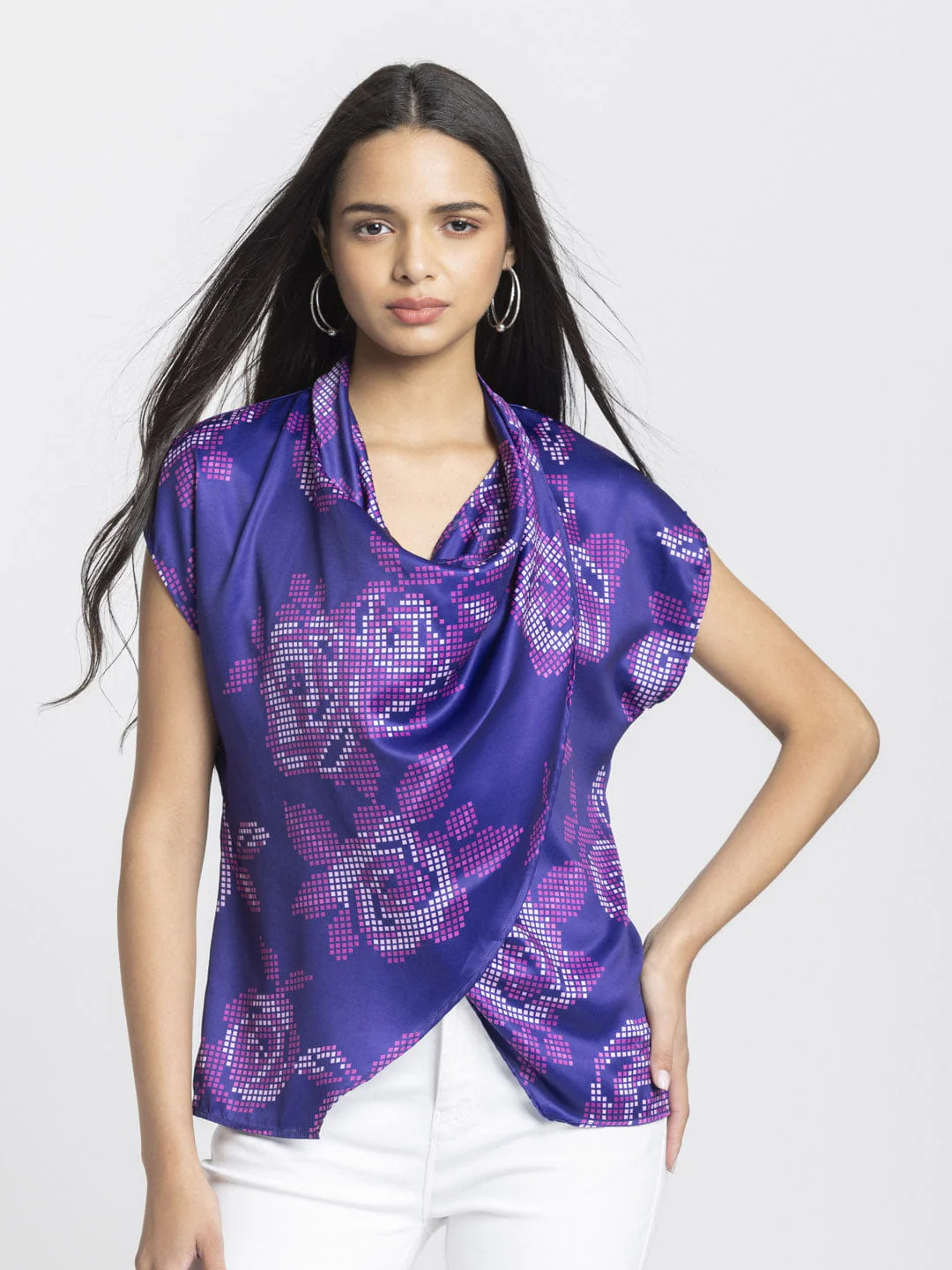 purple-cowl-neck-geometric-print-drop-shoulder-top