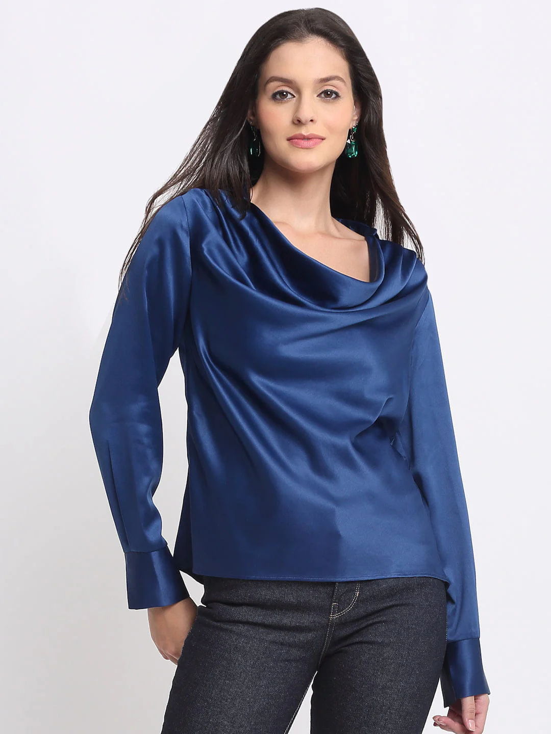 blue-solid-cowl-neck-spread-collar-full-cuff-sleeves-party-top