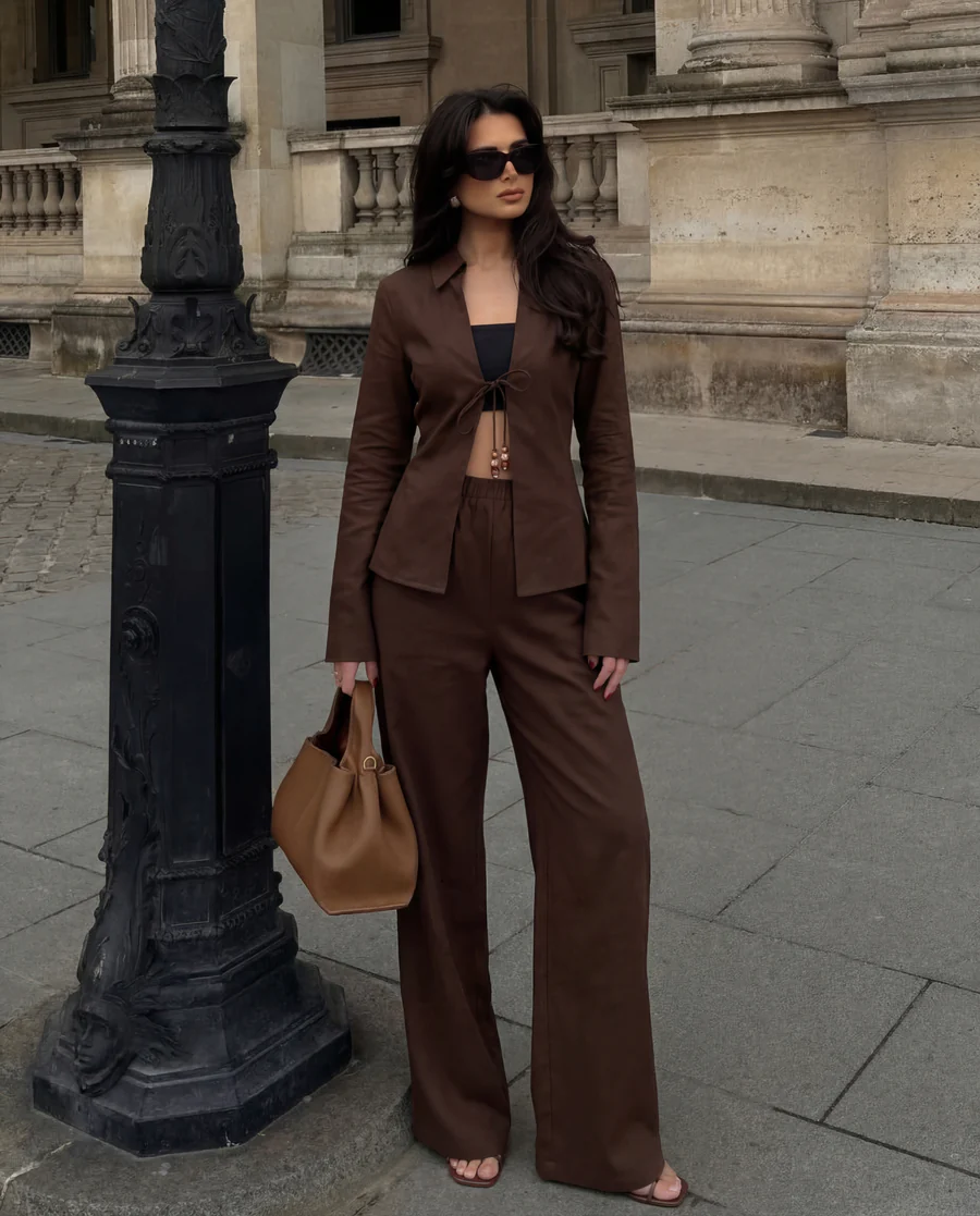 coffee-tie-up-cotton-top-and-pant-co-ord-set